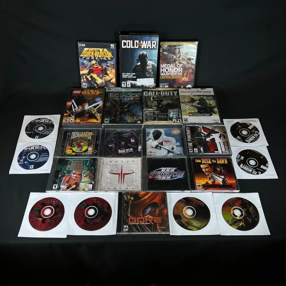 20x pc games lot star wars call of duty gore commandos 2 tom clancy tomb raider
